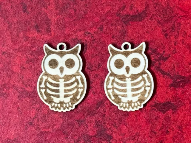 Halloween Skeleton Owl Earrings