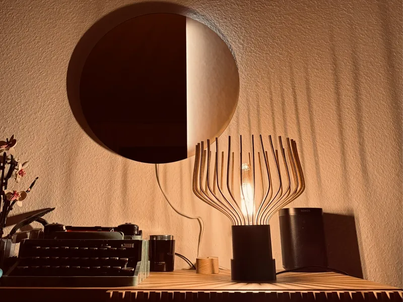 Radia Lamp – Laser Cut Wooden Lamp Shade