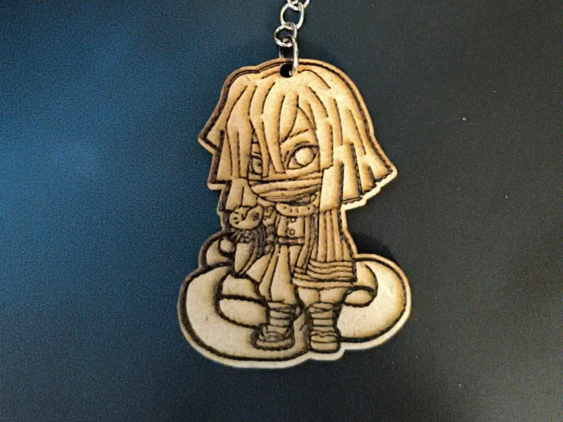Llavero de obanai iguro demon slayer en madera
