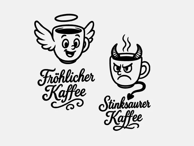 Fröhlicher Kaffee - Stinksaurer Kaffee