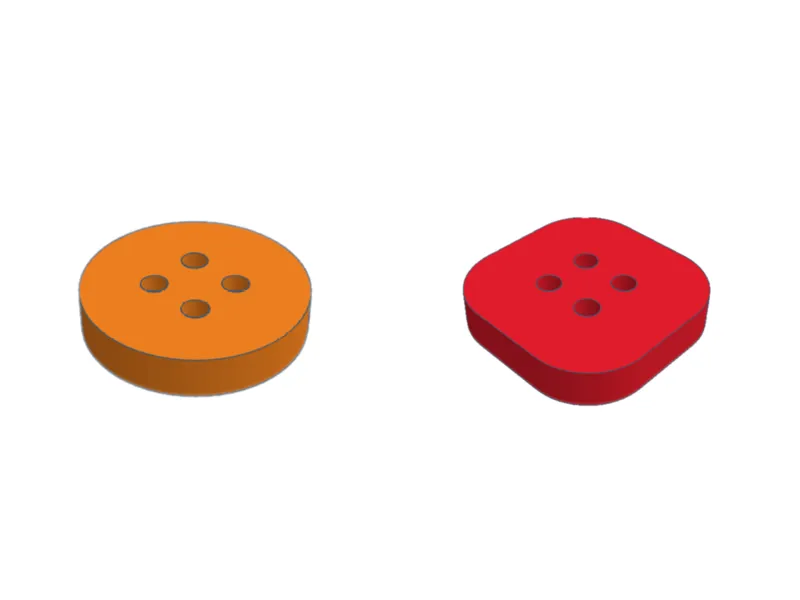 (Lasercut) Square and circle buttons