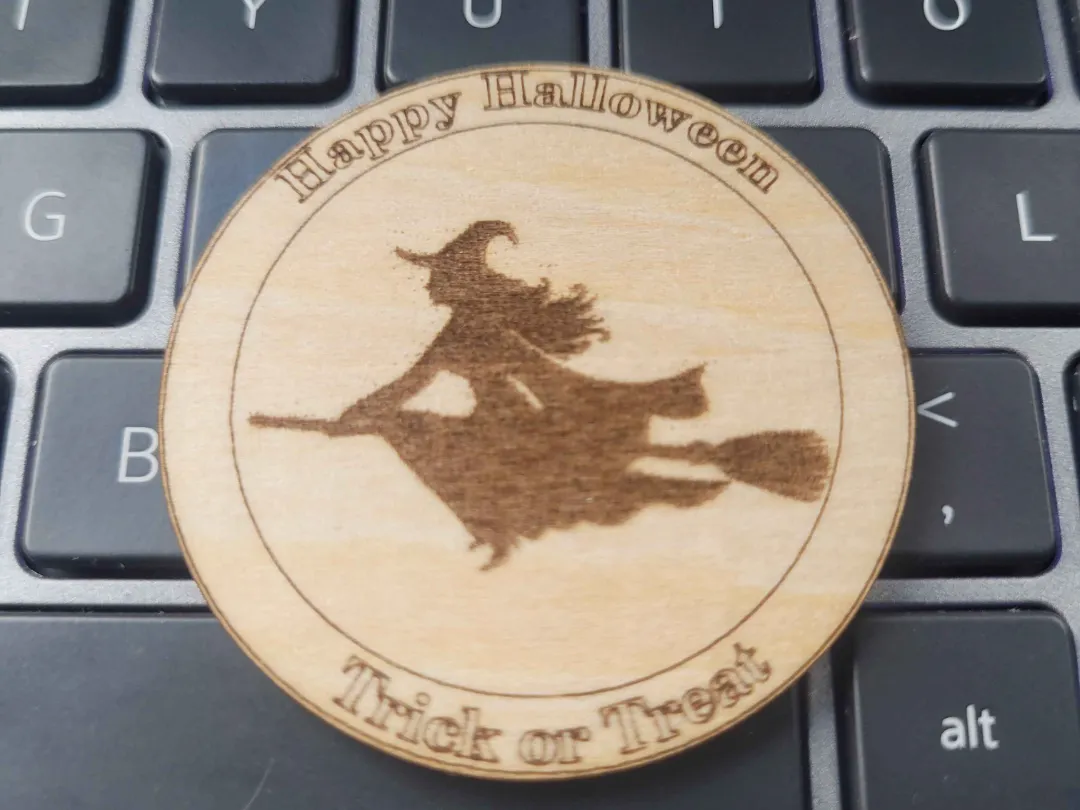 Happy Halloween Witch COIN by WavApps MakerWorld: Download Free 3D Models - 3D model önizlemesi