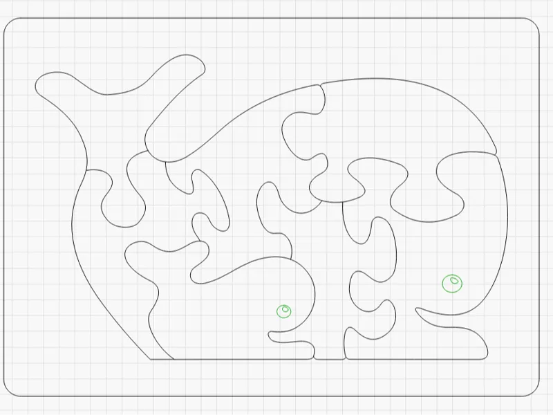 Balena e balenottero Puzzle
