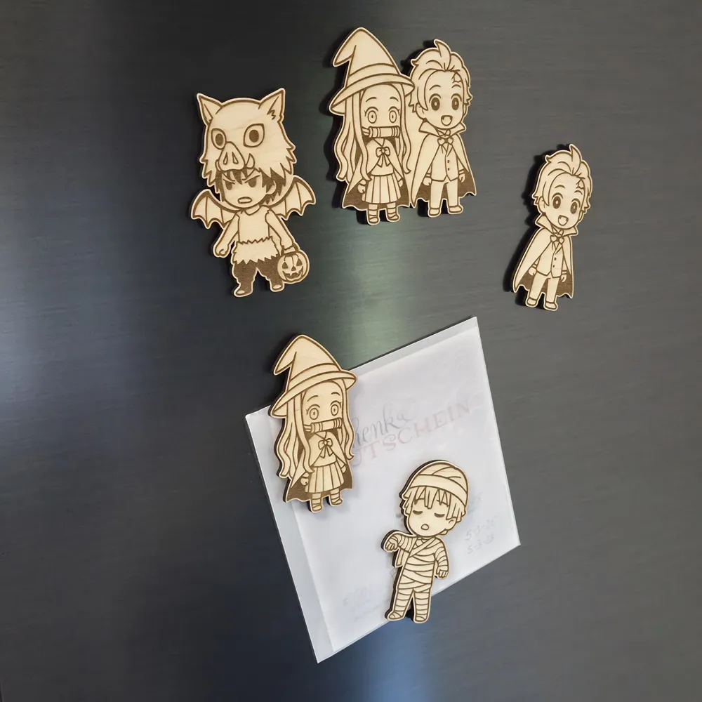 Demon Slayer Chibi Halloween Refrigerator Magnets - Free 3D Print Model ...