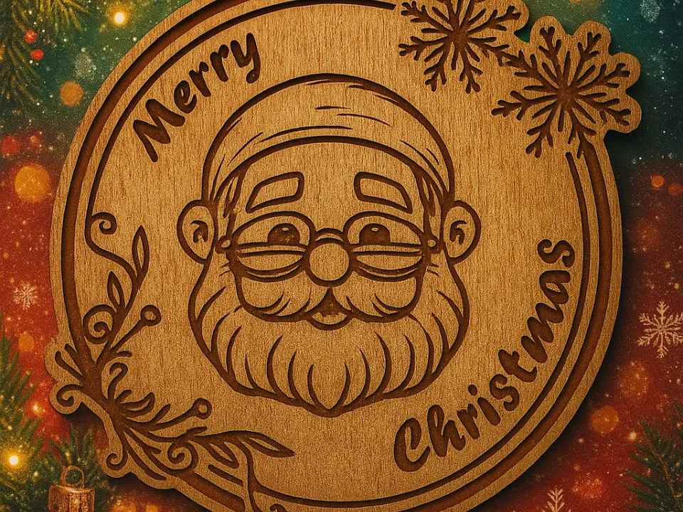 Merry Christmas Ornament by d.bang.199 MakerWorld: Download Free 3D Models - 3D model önizlemesi