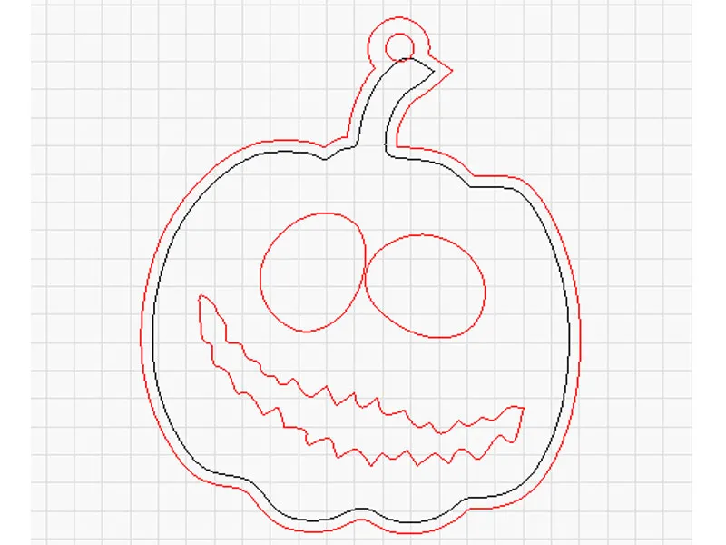 Addobbo halloween zucca taglio laser