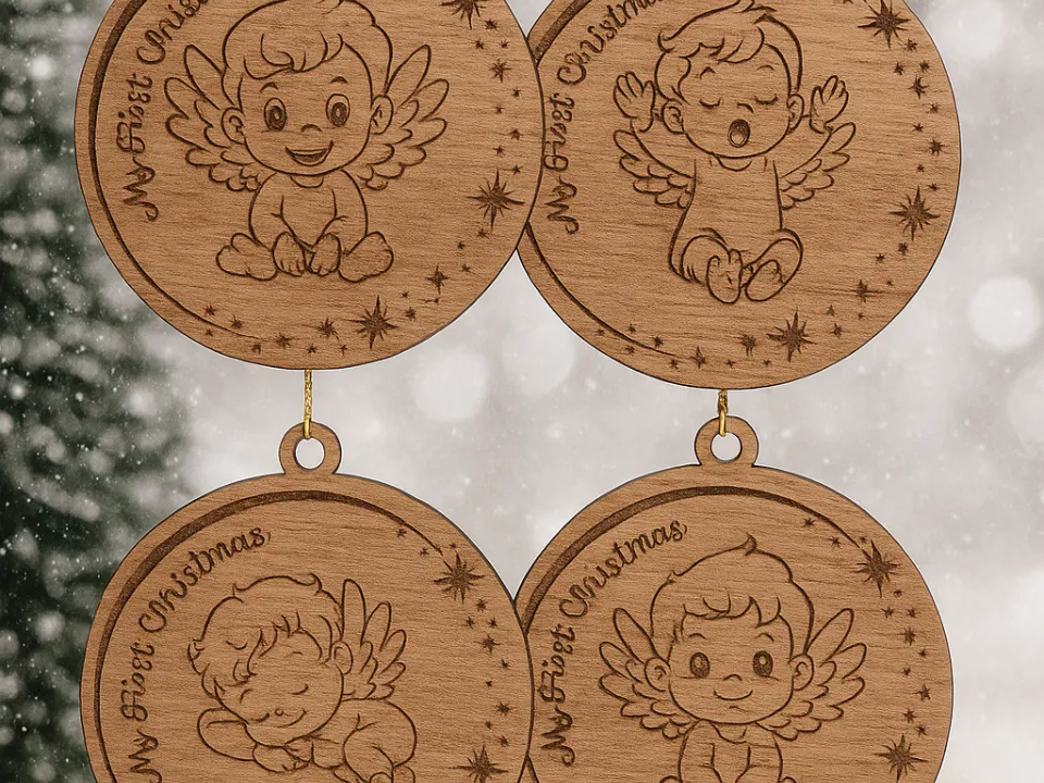 My First Christmas Ornament by d.bang.199 MakerWorld: Download Free 3D Models - 3D model önizlemesi