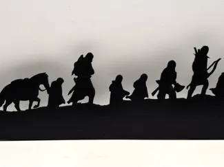 Silhouette of the Fellowship of the Ring