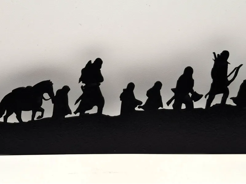 Silhouette of the Fellowship of the Ring