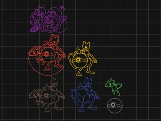 Pokemon Mew&Mewtwo Watch Model