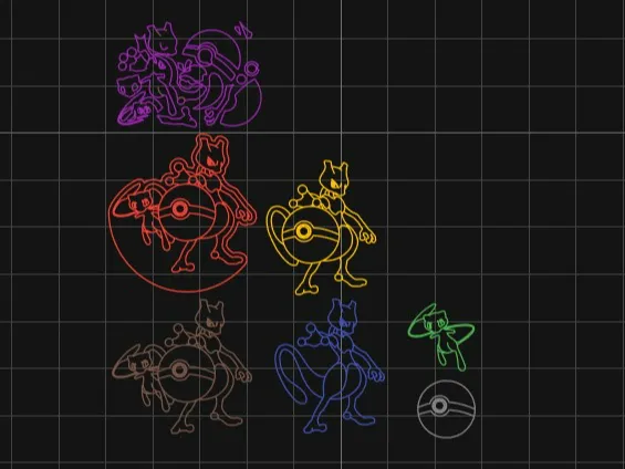 Pokemon Mew&amp;Mewtwo Watch Model