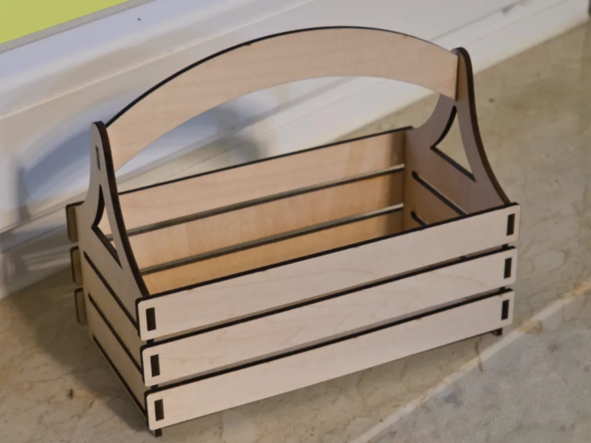 Wooden Basket – Elegance and Functionality by Caporale 3D MakerWorld: Download Free 3D Models - 3D model önizlemesi