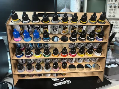 Shelf for 40 Vallejo 18ml airbrush bottles