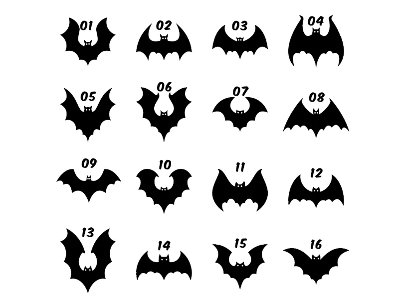 Halloween bat silhouettes   Silueta murcielagos