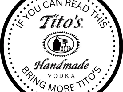 BRING MORE TITO’S — Round Bar Coaster (PNG)