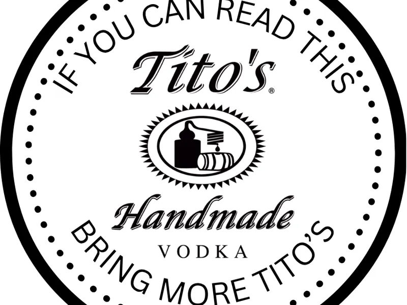 BRING MORE TITO’S — Round Bar Coaster (PNG)