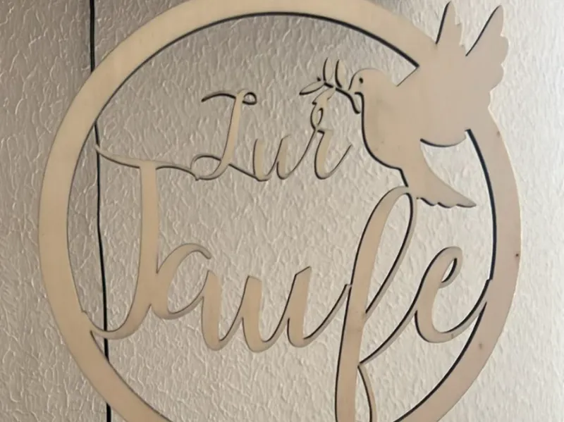 Cake Topper Taufe mit Taube 