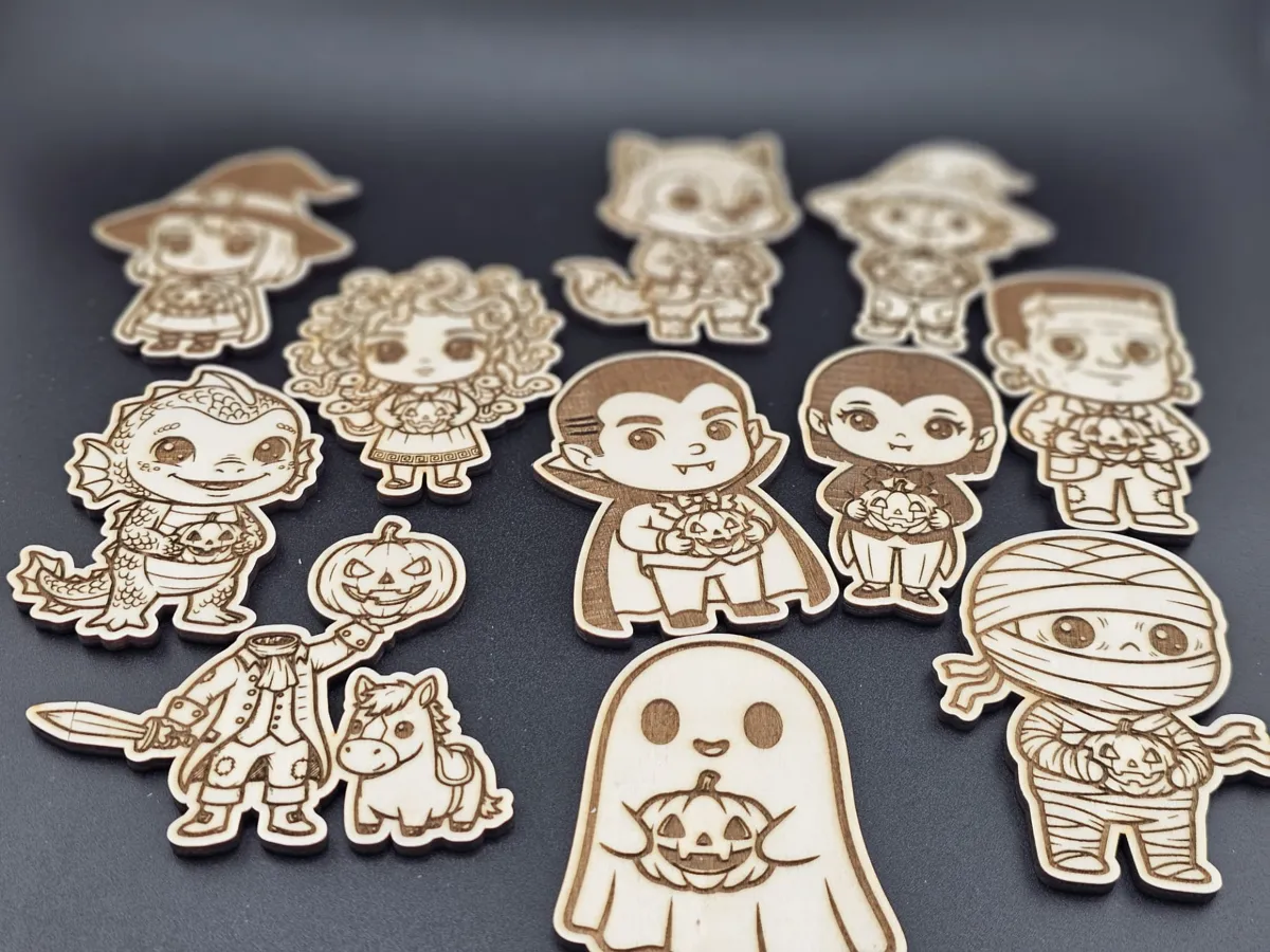 11 Cute Chibi Monsters with Pumpkins (Ornament) by Azrael MakerWorld: Download Free 3D Models - 3D model önizlemesi