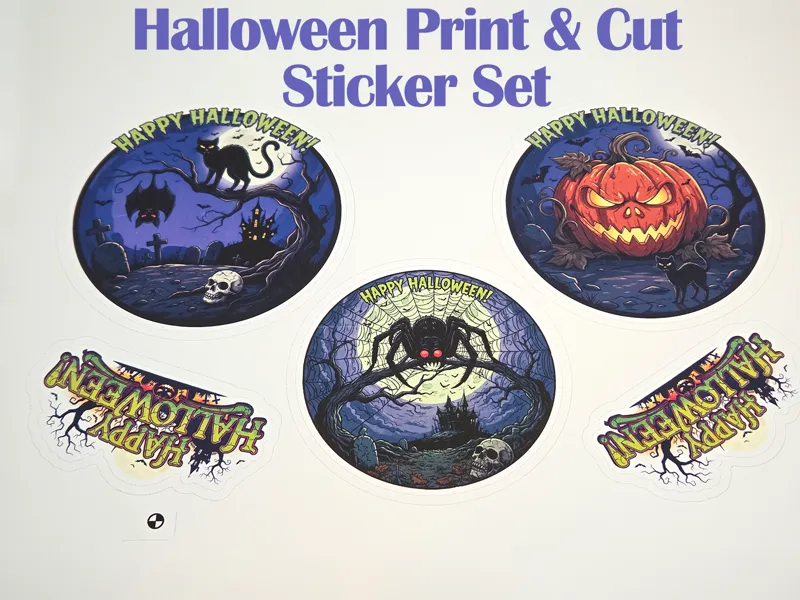 Happy Halloween Print & Cut Sticker Set