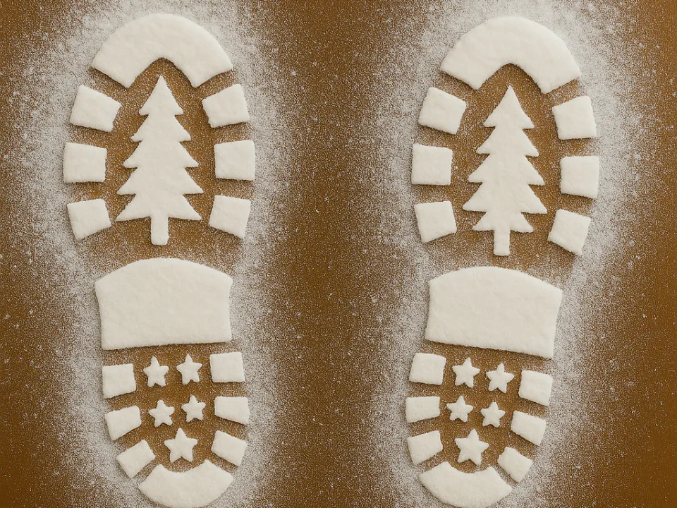 Santa Boot Print Stencil by d.bang.199 MakerWorld: Download Free 3D Models - 3D model önizlemesi