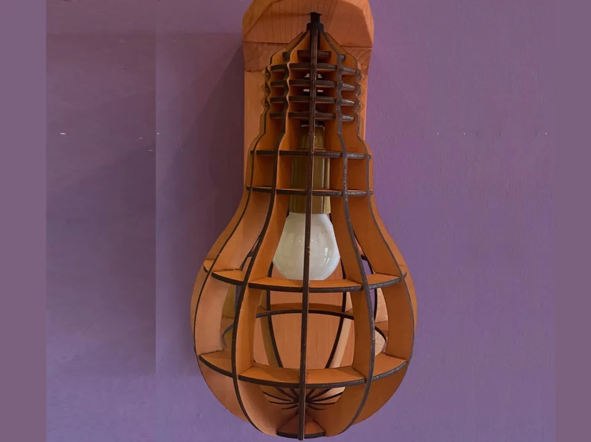 Bulb-Shaped Wall Lamp by Caporale 3D MakerWorld: Download Free 3D Models - 3D model önizlemesi