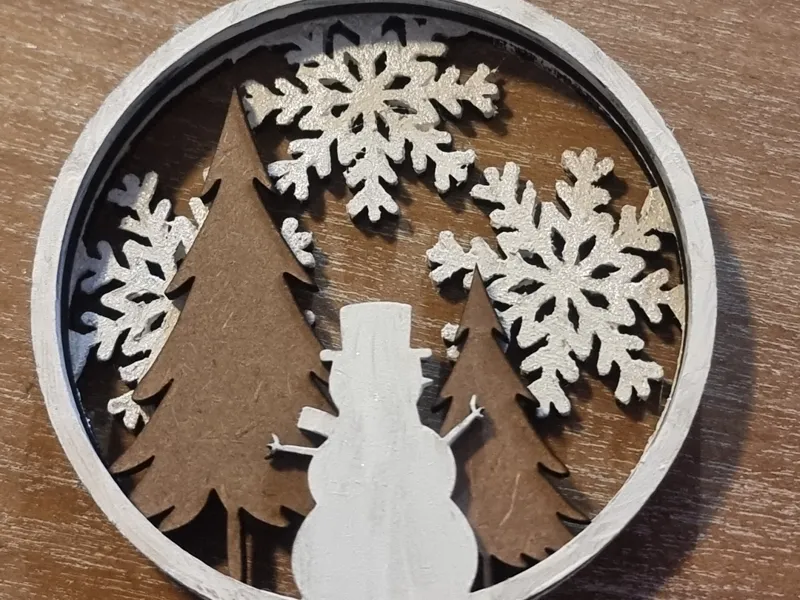 Ornement de noël en relief 