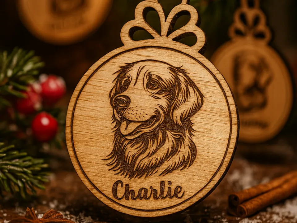 Personalized Christmas Dog Ornament by d.bang.199 MakerWorld: Download Free 3D Models - 3D model önizlemesi