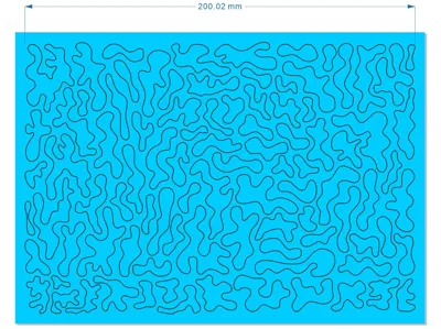 Model Painting Masking Cutting Pattern - Striped Camouflage M (Laser/Die-Cut Compatible)