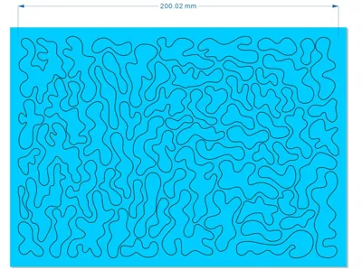 Model Painting Masking Cutting Pattern - Striped Camouflage L, Laser/Blade Cut Compatible