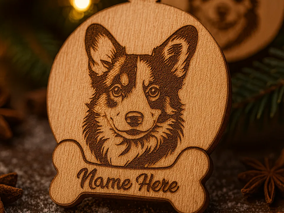 Personalized Dog Ornament 2 by d.bang.199 MakerWorld: Download Free 3D Models - 3D model önizlemesi