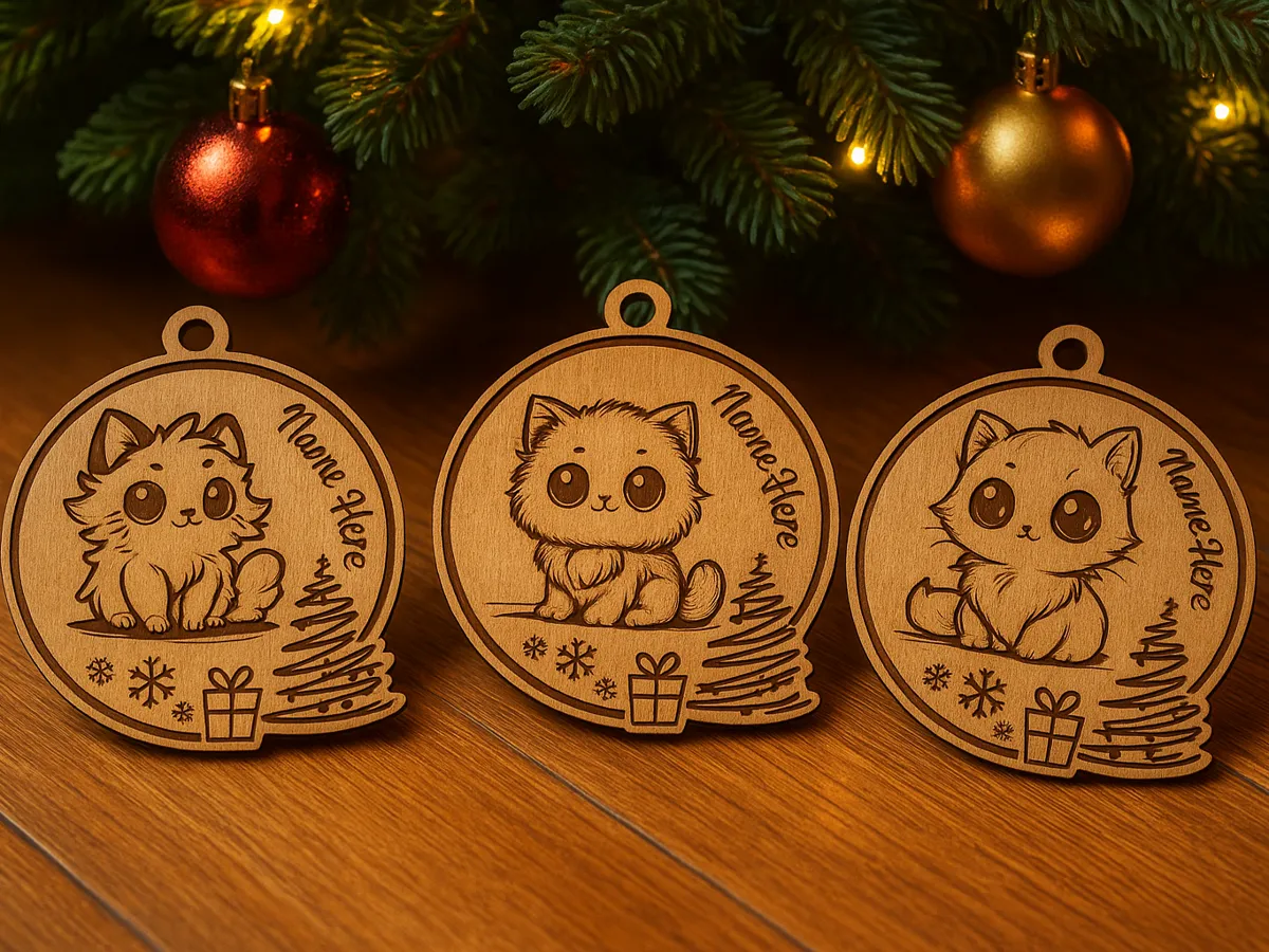 Personalized Cat Ornament Bundle by d.bang.199 MakerWorld: Download Free 3D Models - 3D model önizlemesi