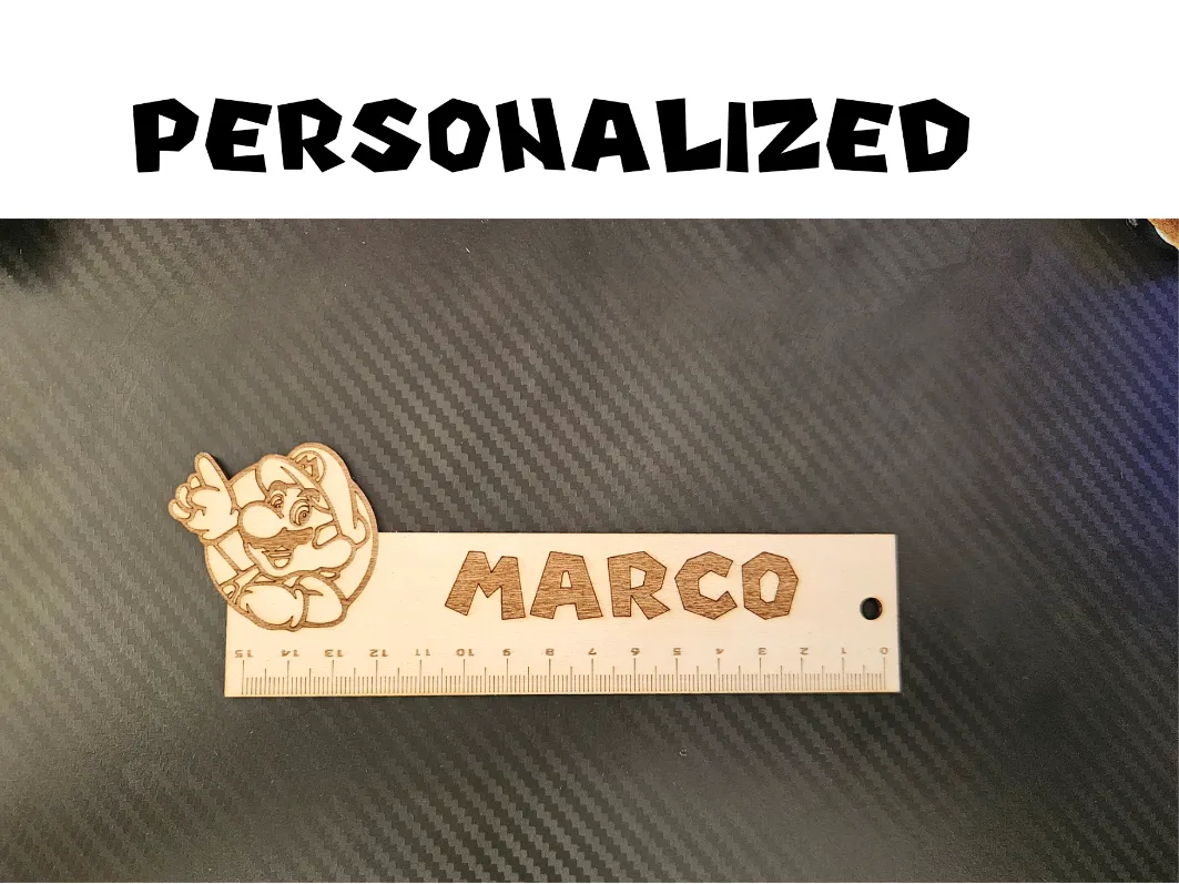 Personalized Super Mario CA Ruler for Kids by LampaMagic! MakerWorld: Download Free 3D Models - 3D model önizlemesi