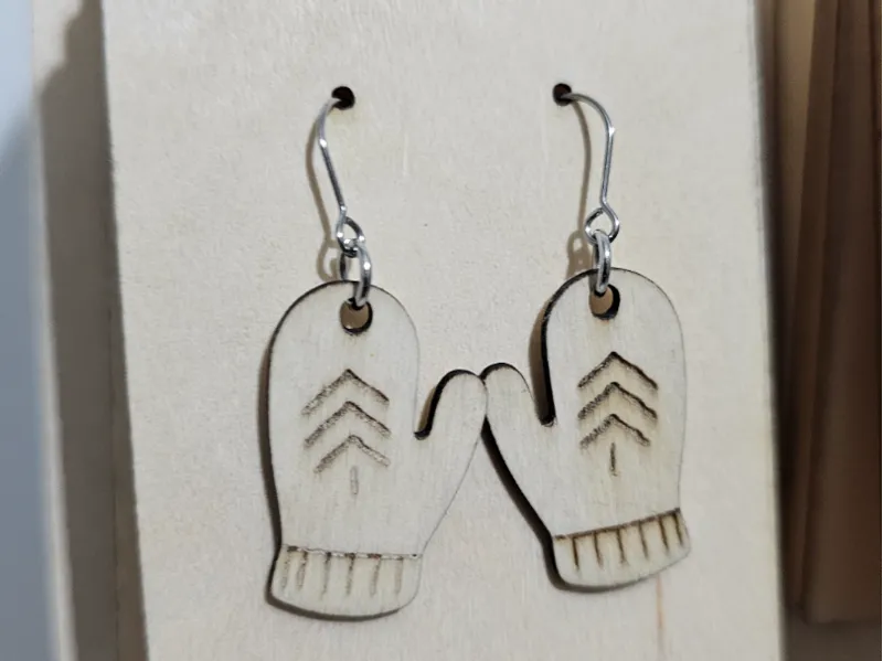 mittens earrings