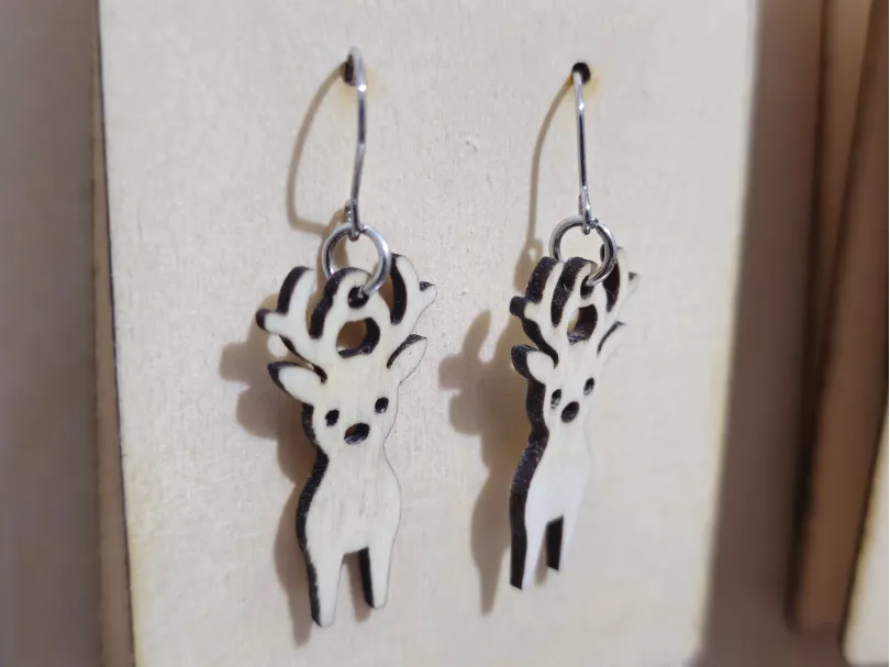 Reindeer  earrings by jannek_95 MakerWorld: Download Free 3D Models - 3D model önizlemesi