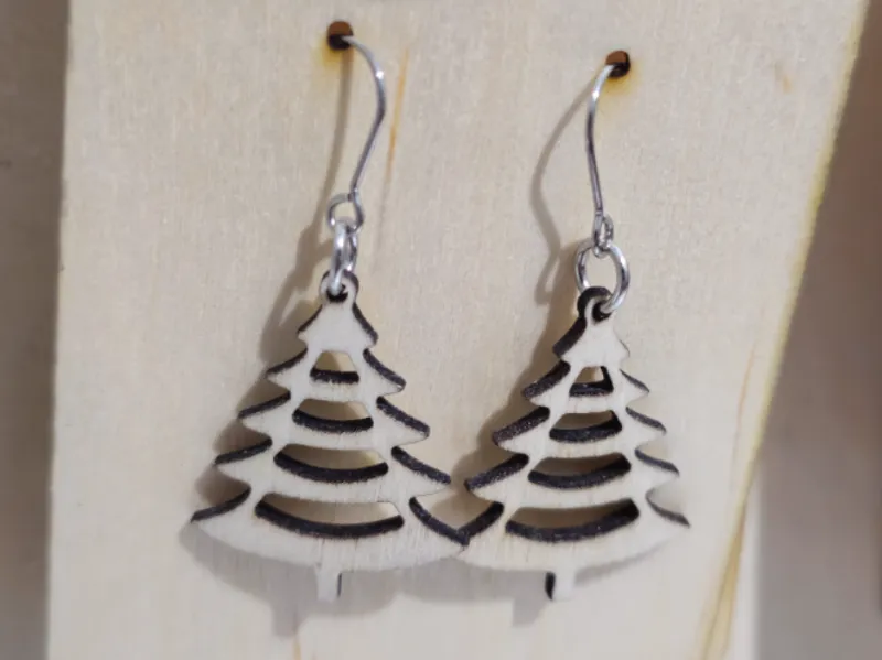 Christmas tree earrings