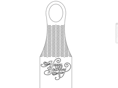 Weinschild - Happy Birthday