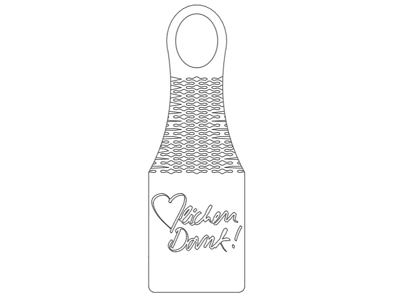 Wine Label - Thank You Very Much by RichteR MakerWorld: Download Free 3D Models - 3D model önizlemesi