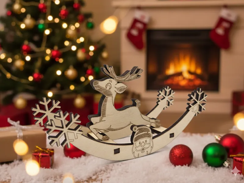 Christmas Decoration Rocking Reindeer