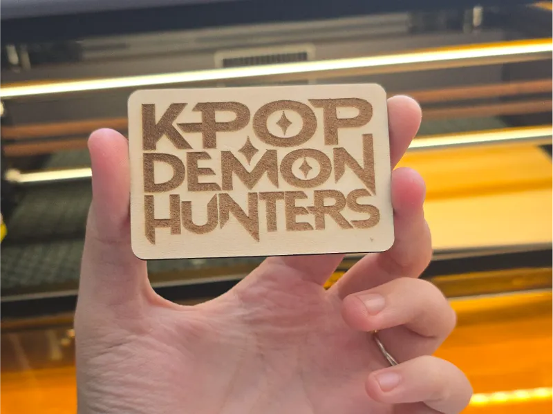 Kpop Demon Hunters logo for laser crafts