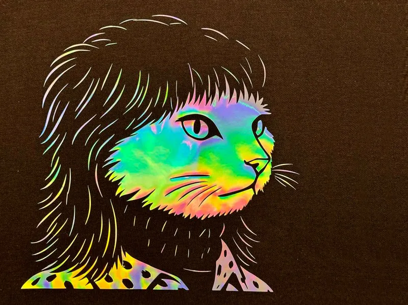 Mademoiselle Cat, Bügelaufkleber, Sticker, Laser