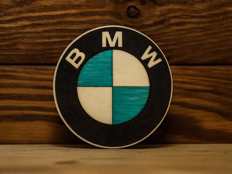 BMW Style Wood Badge