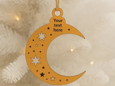 The Christmas Moon Ornament-Customizable