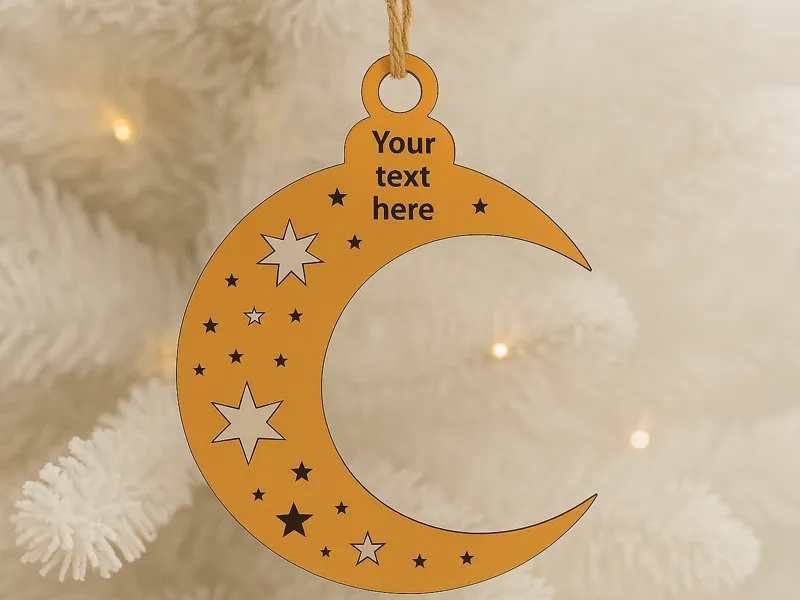 The Christmas Moon Ornament-Customizable