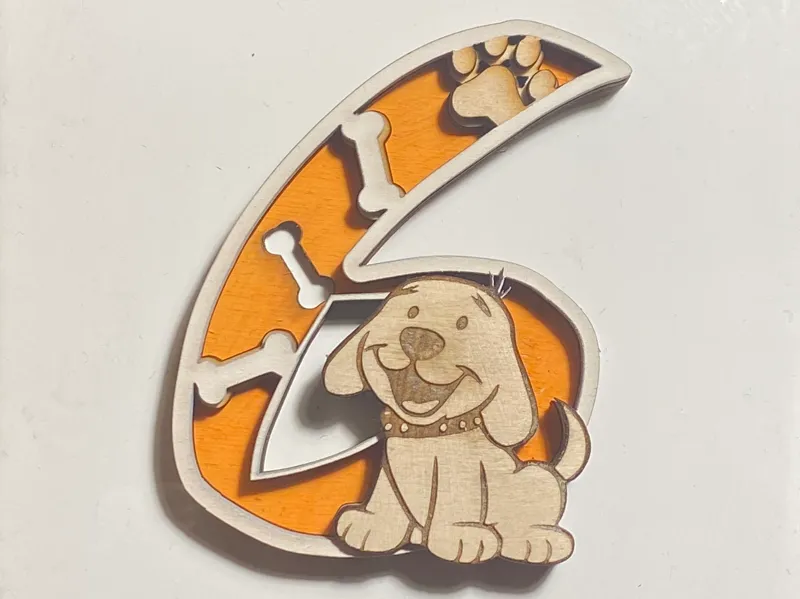 Number 6 – Child-Friendly Model with cute pattern