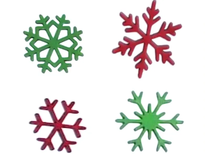 An assortment of snowflakes