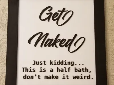 Powder rooom decor - perfect for the half-bath