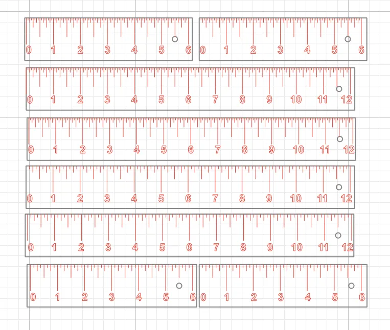 Numerless Ruler Wooden Imperial Shop Ruler and Drawing Ruler - Free 3D Print Model ...