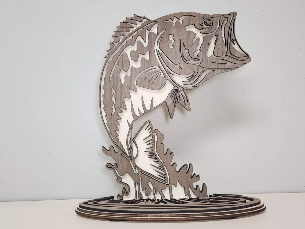 Bass Jumping Display - Free 3D Print Model - MakerWorld