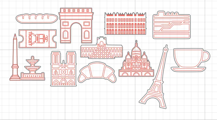 Paris Alignment Icon Paris Icon Laser-Cut Set - Free 3D Print Model - MakerWorld