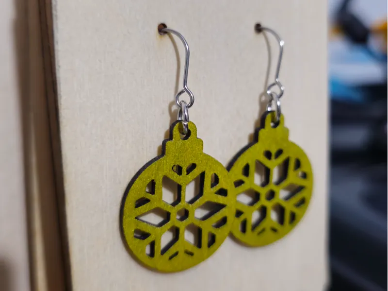 Christmass ball earrings